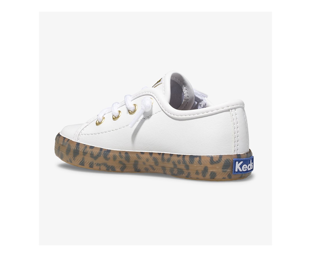 Keds Kids Sneakers White - Kickstart Leopard Foxing Jr. - 930YWJMKB